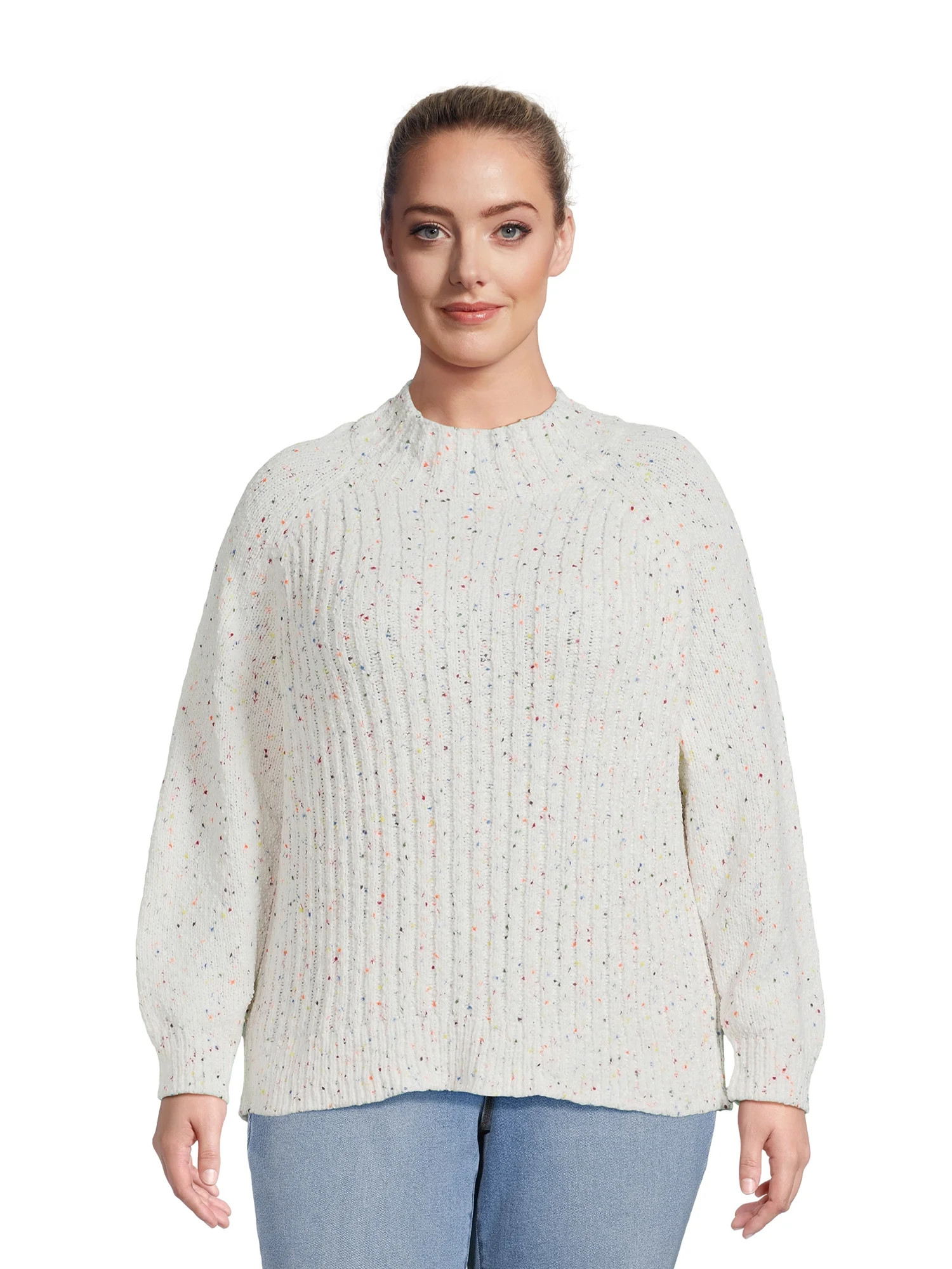 Terra & Sky Women's Plus Size Chenille Sweater, Sizes 0X-4X - Walmart.com | Walmart (US)