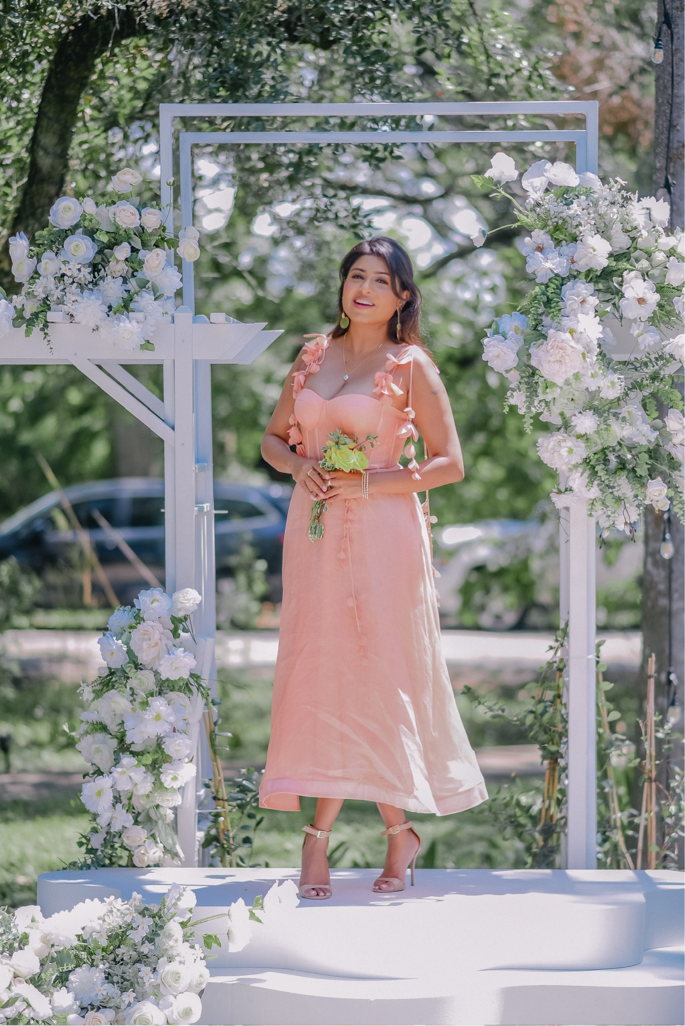 The Zimmermann Wonderland Midi Dress 💕 sold out everywhere but found a few for resale on Poshmark. Also available for rent in white and this dusty pink on 27DressesCo.com

#LTKWedding