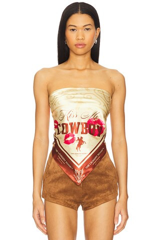 The Laundry Room X Revolve Kiss Me Cowboy Bandana in Brown from Revolve.com | Revolve Clothing (Global)