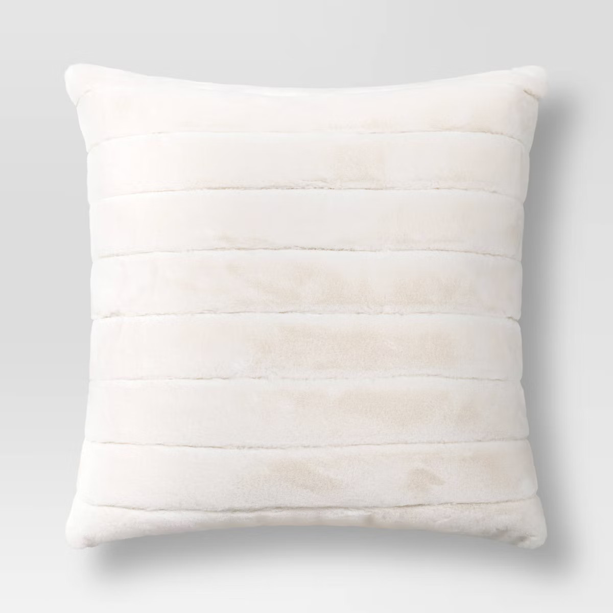 Oversized Channel Faux Fur Square Throw Pillow - Threshold™ | Target