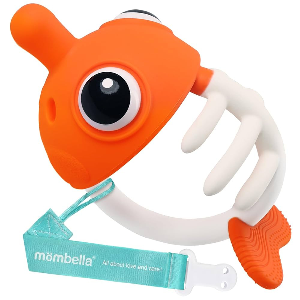 Teething Toys 3-6 Months, Mombella Clownfish Teethers for Babies 6-12 Months, Soft Silicone Baby ... | Amazon (US)