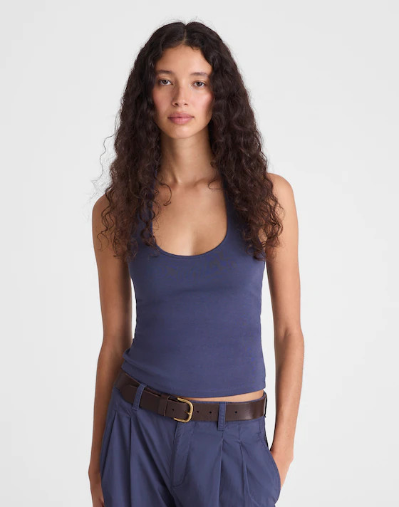 The '90s Halter Top in Compact Cotton | Madewell