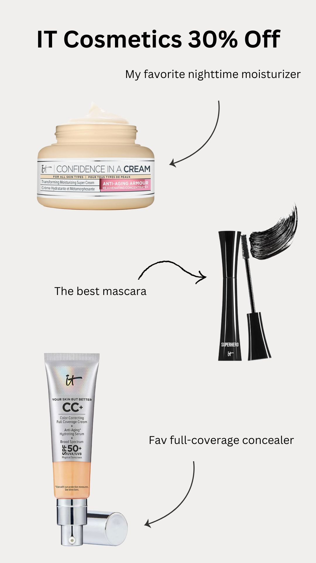 IT Cosmetics is 30% off rn. Here is what I'm stocking up on!  

 #LTKSaleAlert #LTKBeauty