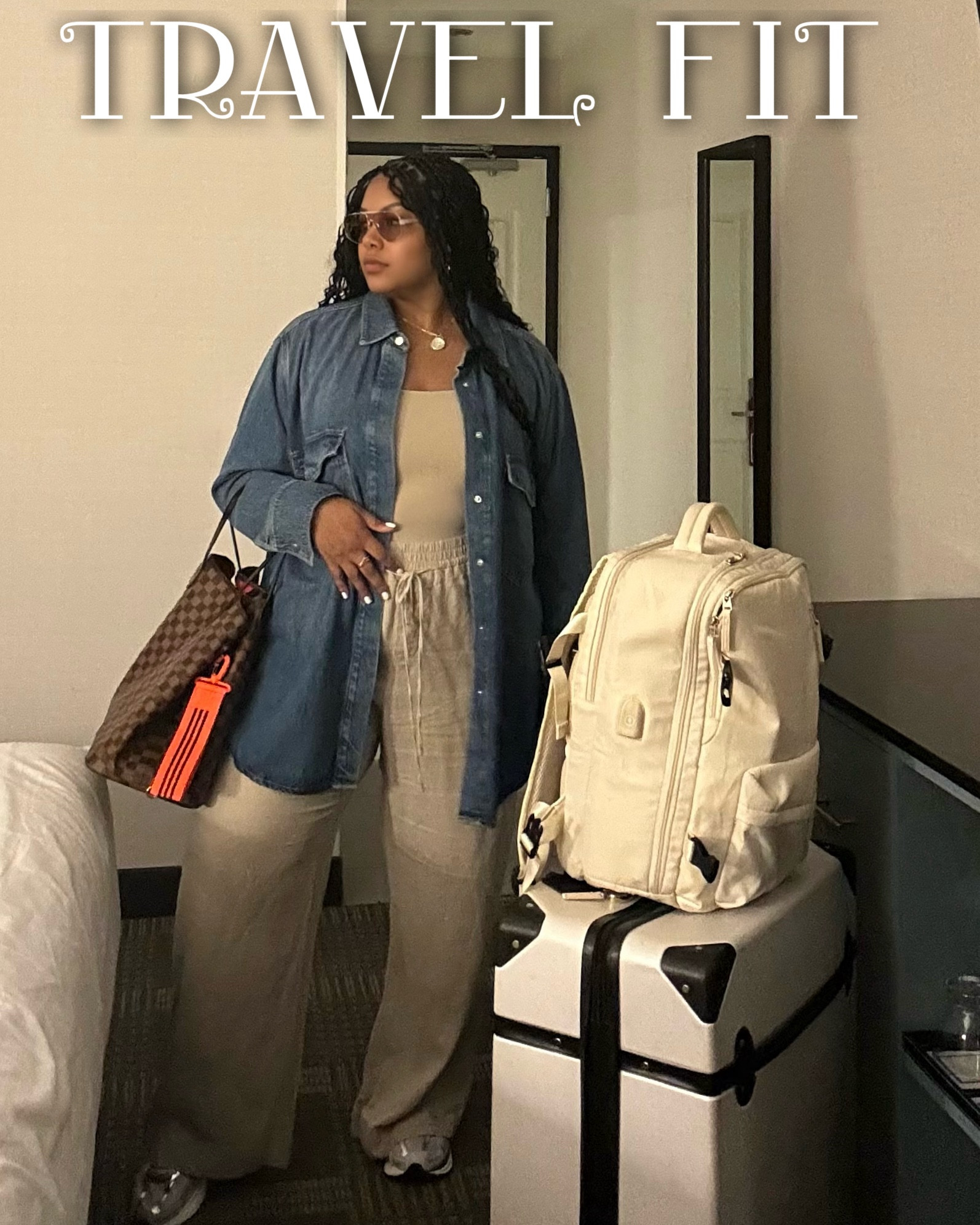 Elevated ☑️
Casual ☑️
Chic ☑️
Comfortable ☑️
Practical ☑️

This could also double as a backup work fit in case of emergencies. Anything can happen when traveling.

#LTKWorkwear #LTKMidsize #LTKTravel