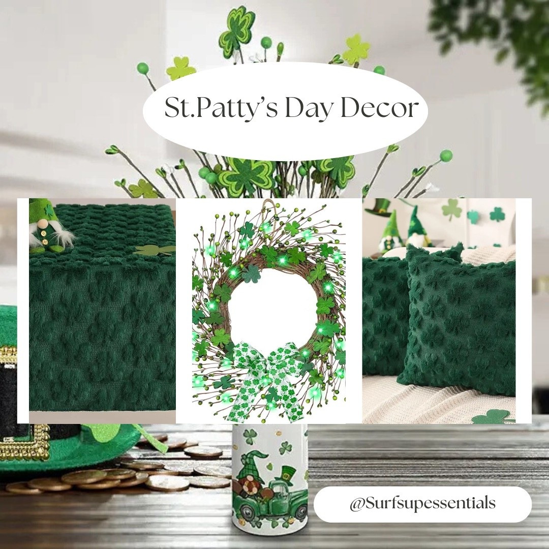 I found some great #stpattysdaydecor I’m sure you’ll love this holiday season 
#stpattysday #theowpillows #vase #frontdoorwreath

#LTKHome