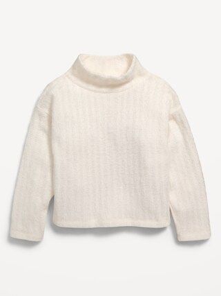 Cozy-Knit Mock-Neck Cropped Sweater for Toddler Girls | Old Navy (US)