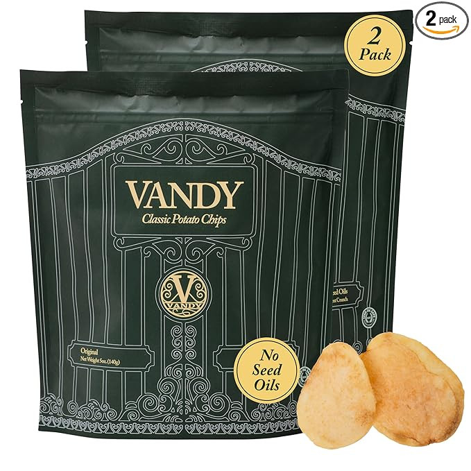 Vandy Crisps Potato Chips - Vegetable & Seed Oil Free Snacks - Gluten Free Potato Chip - Healthy ... | Amazon (US)