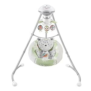 ​Fisher-Price Snow Leopard Baby Swing, Dual-Motion Newborn Seat with Music, Sounds, and Motoriz... | Amazon (US)