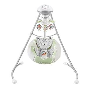 ​Fisher-Price Snow Leopard Baby Swing, Dual-Motion Newborn Seat with Music, Sounds, and Motoriz... | Amazon (US)