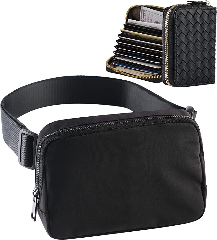 Everywhere Belt Bag with Card Holder Wallet for Women, Fanny Pack Crossbody Bags with Longer-leng... | Amazon (US)
