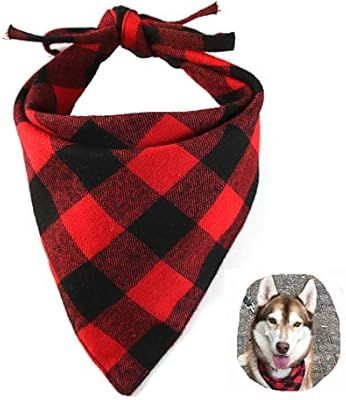 EYLEER Pet Dog Bandana 100% Cotton Reversible Triangle Plaid Bibs Scarf Dog Kerchief Accessories ... | Amazon (CA)