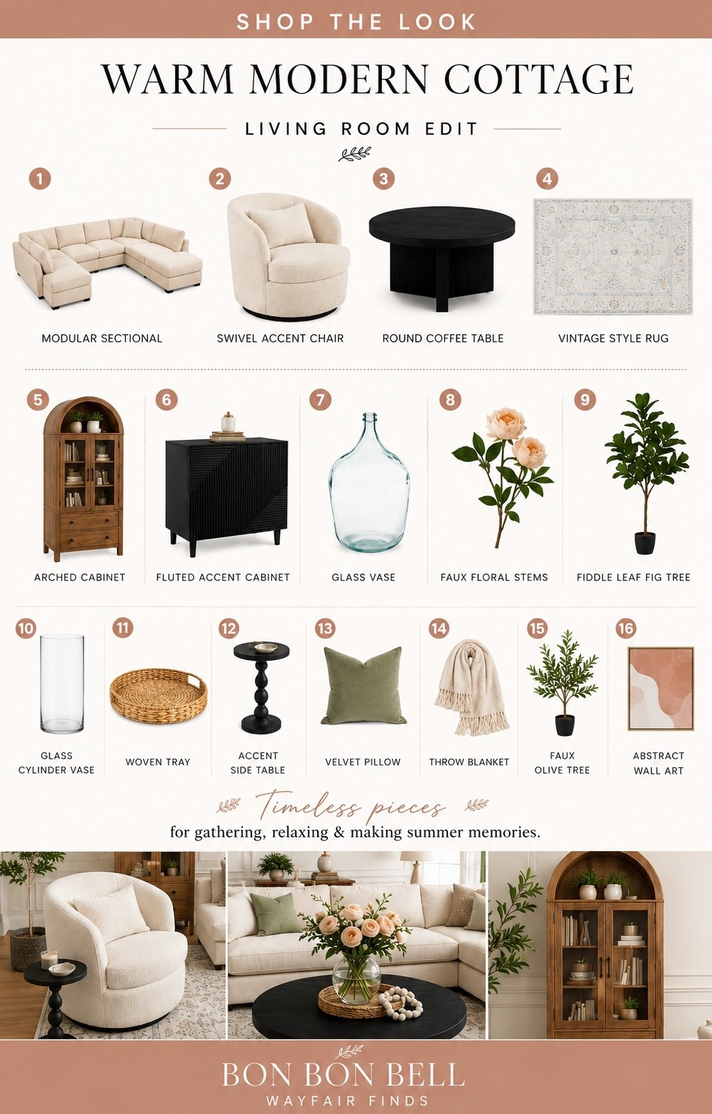 Warm Modern Cottage Living Room 🤍

Soft neutrals, warm wood, a little black for contrast, and timeless pieces that make a living room feel collected and comfortable.

I pulled together some of my favorite Wayfair finds for creating a space that feels beautiful but still meant for everyday living.

Tap the products to shop the look.

#Wayfair #WayfairFinds #ModernCottage #LivingRoomDecor #HomeDecor

#LTKHome #LTKdayinmylife #LTKSaleAlert