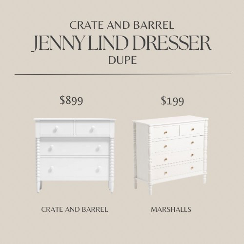 High style, low price 🙌
Spotted: A gorgeous Jenny Lind-style dresser for a fraction of the cost! The Crate & Barrel version rings in at $899, but we found this nearly identical piece at Marshalls for just $199. A major win for timeless design on a budget.

🛍️ Shop the look + more budget-friendly finds on our LTK!

#DesignDupes #HomeDecorDeals #BudgetFriendlyStyle #JennyLindDresser #SMIstyle #CrateAndBarrelDupe #LTKhome #LTKfinds
