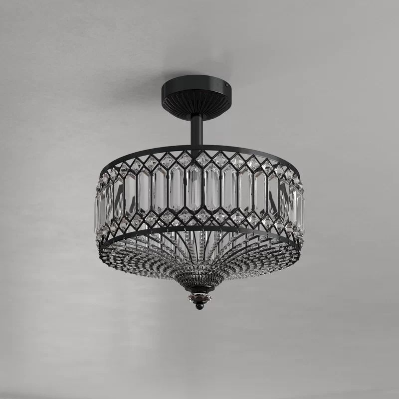 Laurie 2 - Light 14.75'' Chandelier Style Drum Semi Flush Mount | Wayfair North America