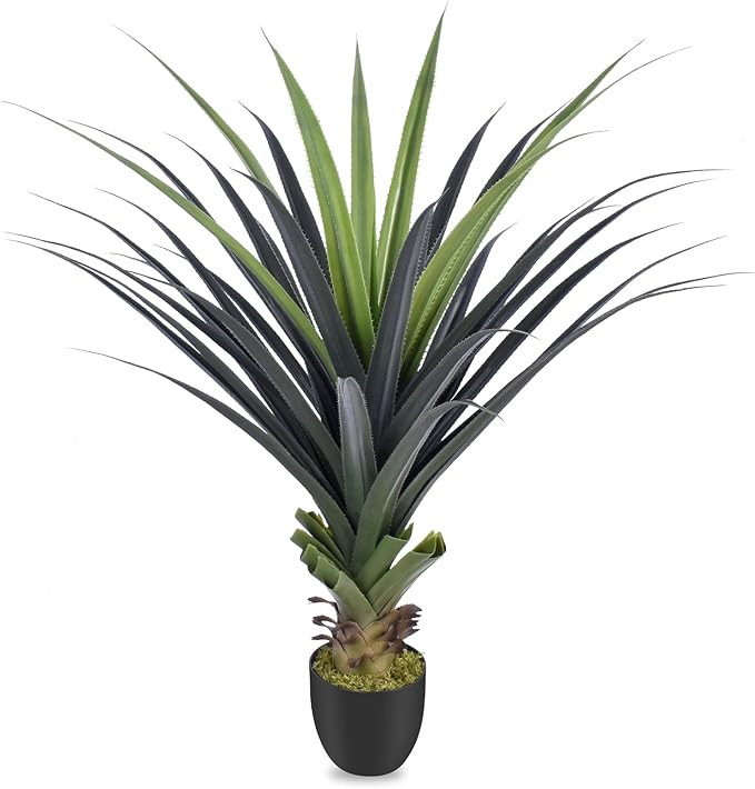 4ft Artificial Spiked Agave Plant, 48" Faux Agave Plants Indoor Small Floor Plant Perfect for Fro... | Amazon (US)