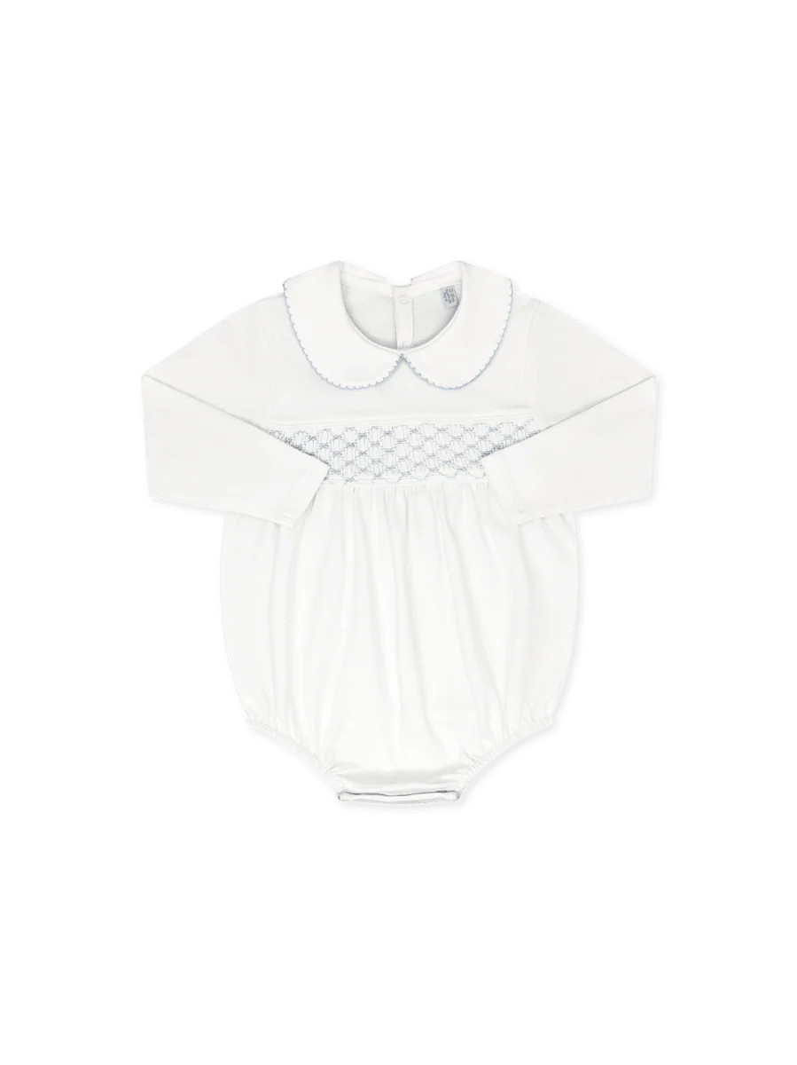 Windsor Bubble Long Sleeve - Presley White Pima | Lullaby Set