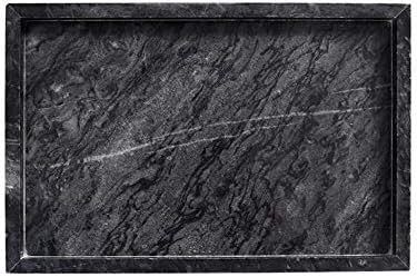 Gnirue Natural Black Marble Tray, Kitchen Bathroom Storage Organizer (11.8''x 7.9''x 1.2'') | Amazon (US)