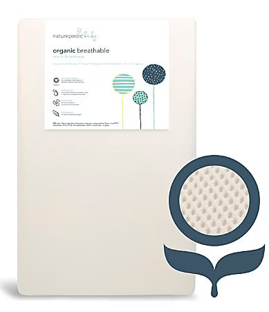 Naturepedic Organic Breathable Lightweight 2-Stage Baby Crib Toddler Mattress - Natural | Dillard's
