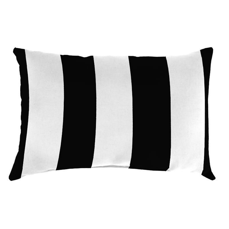 Onyx Awning Striped Lumbar Outdoor Throw Pillow, 14x20 | At Home