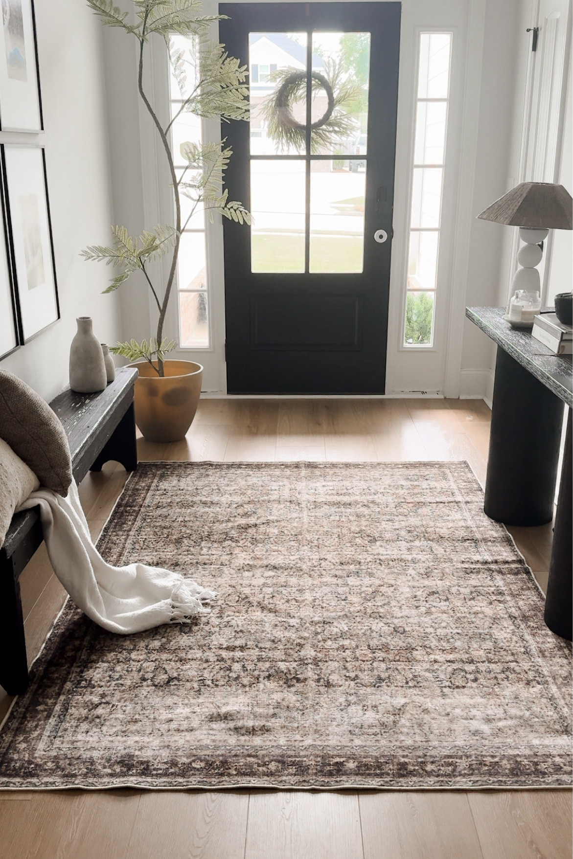 ✨ My BEAUTIFUL 5x7 Rug is on sale for only $42!!! ✨ It is sooo incredibly soft and I love it for my entryway!!!

Entryway styling, entryway ideas, organic modern lamp, neutral rug, patterned rug, entryway rug, black console table, bench with frames, mixtiles, Modern cozy entryway, cozy entryway decor, modern entryway design, cozy modern foyer, warm and inviting entryway, contemporary cozy entryway, stylish modern entryway, entryway decor ideas, cozy home entrance, modern entryway furniture.

#LTKStyleTip #LTKHome #LTKSaleAlert