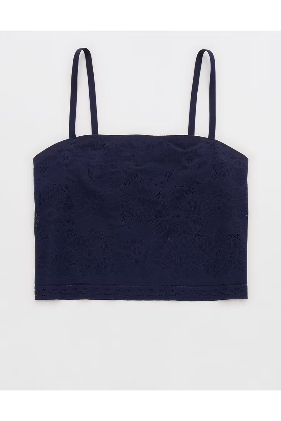 SMOOTHEZ Lace Tank Top Women's Navy L | Aerie