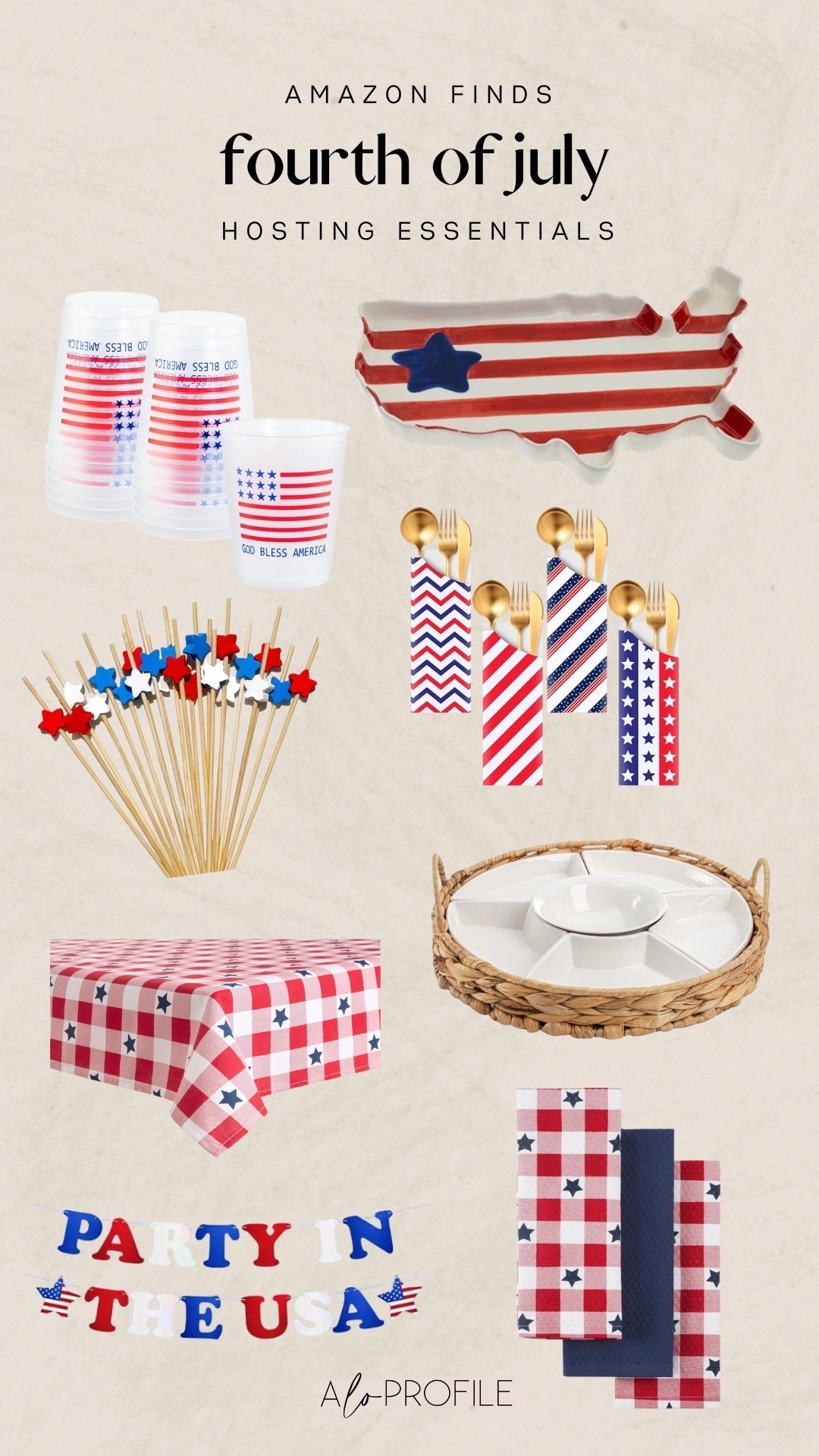 Amazon Hosting Essentials: 4th of July // Amazon finds, Amazon home finds, hosting essentials, Fourth of July, 4th of July party finds, 4th of July tablescape, Amazon summer finds, Independence Day
