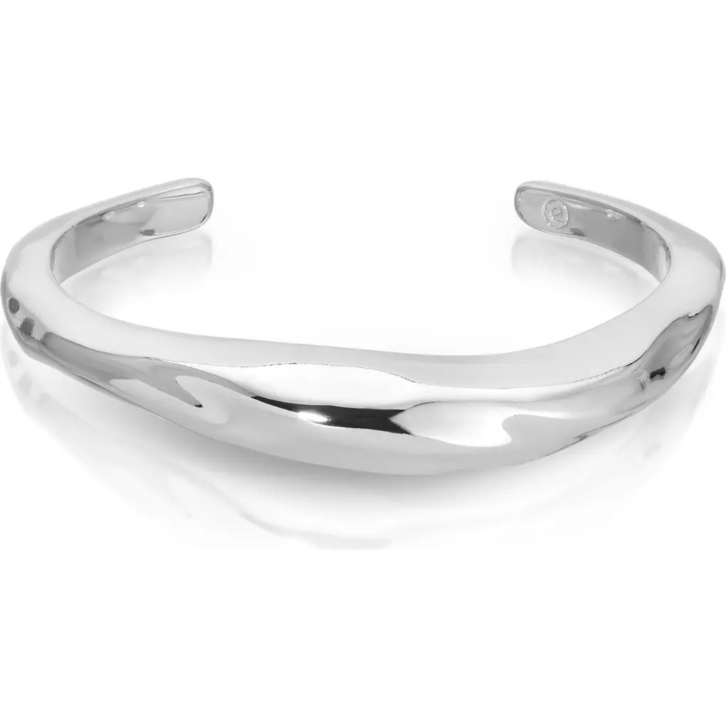 Ettika Fluid Elegance Cuff Bracelet in Silver at Nordstrom | Nordstrom