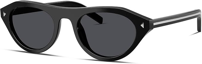 Rmerom Retro Small Oval Sunglasses for Women Men 2026 Trendy Chic Cat Eye Narrow Sun Glasses Vaca... | Amazon (US)