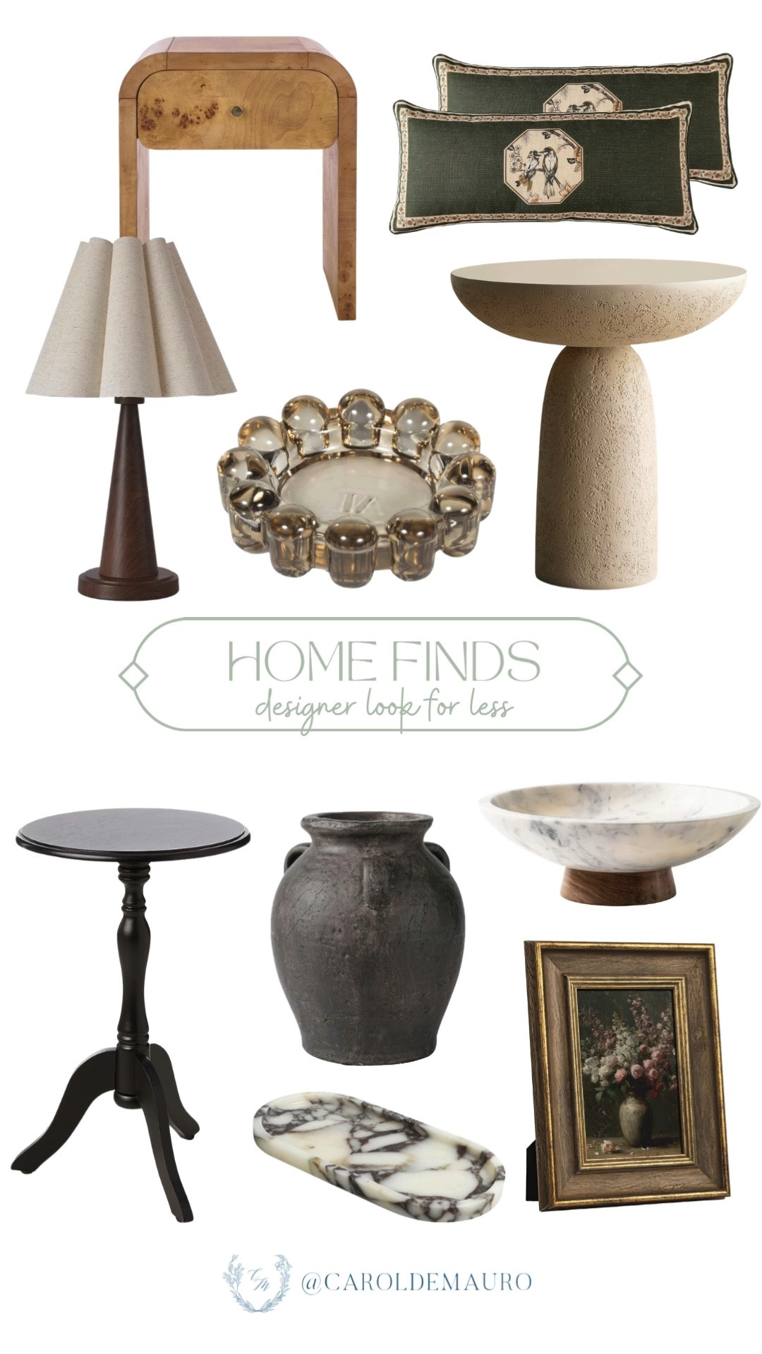 These pieces have such a designer look without the designer price! From the burl wood table to the marble bowl, every detail feels so elevated.

designer look for less, marble bowl, side table, home accents, affordable decor, living room finds, decorative accessories

#LTKHome