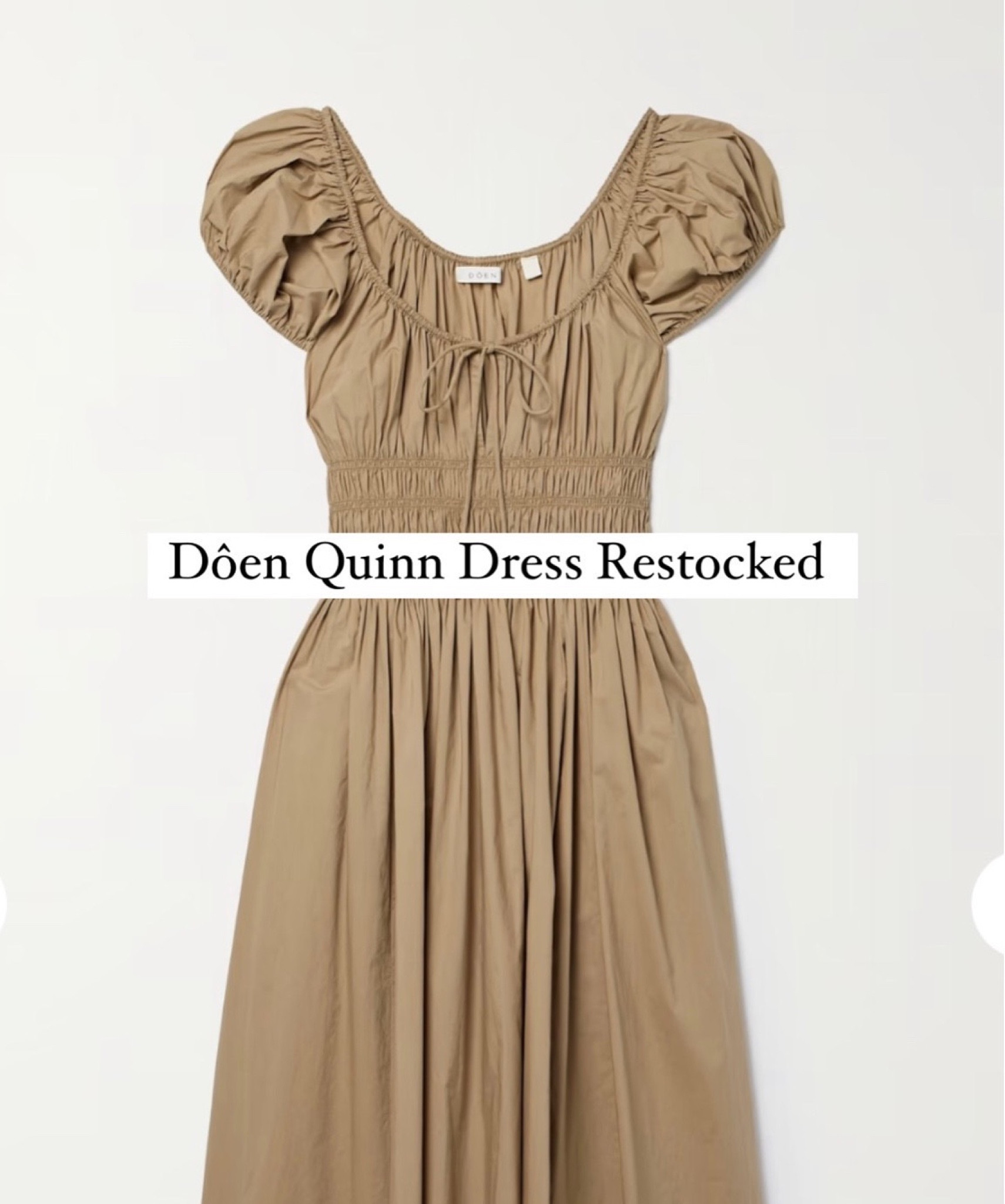 Dôen Quinn dress restocked. Love this dress so much. I have the xs but runs big. This is a new batch so not sure how it runs. But I’d size down. 

Dresses, spring dress, summer dress, petite style 

#LTKSeasonal
