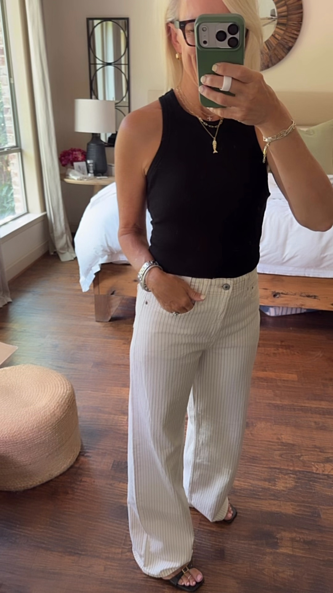 Love a good wide leg and love a good stripe! 

Wearing 27 tts

#LTKdayinmylife #LTKOver40 #LTKWorkwear