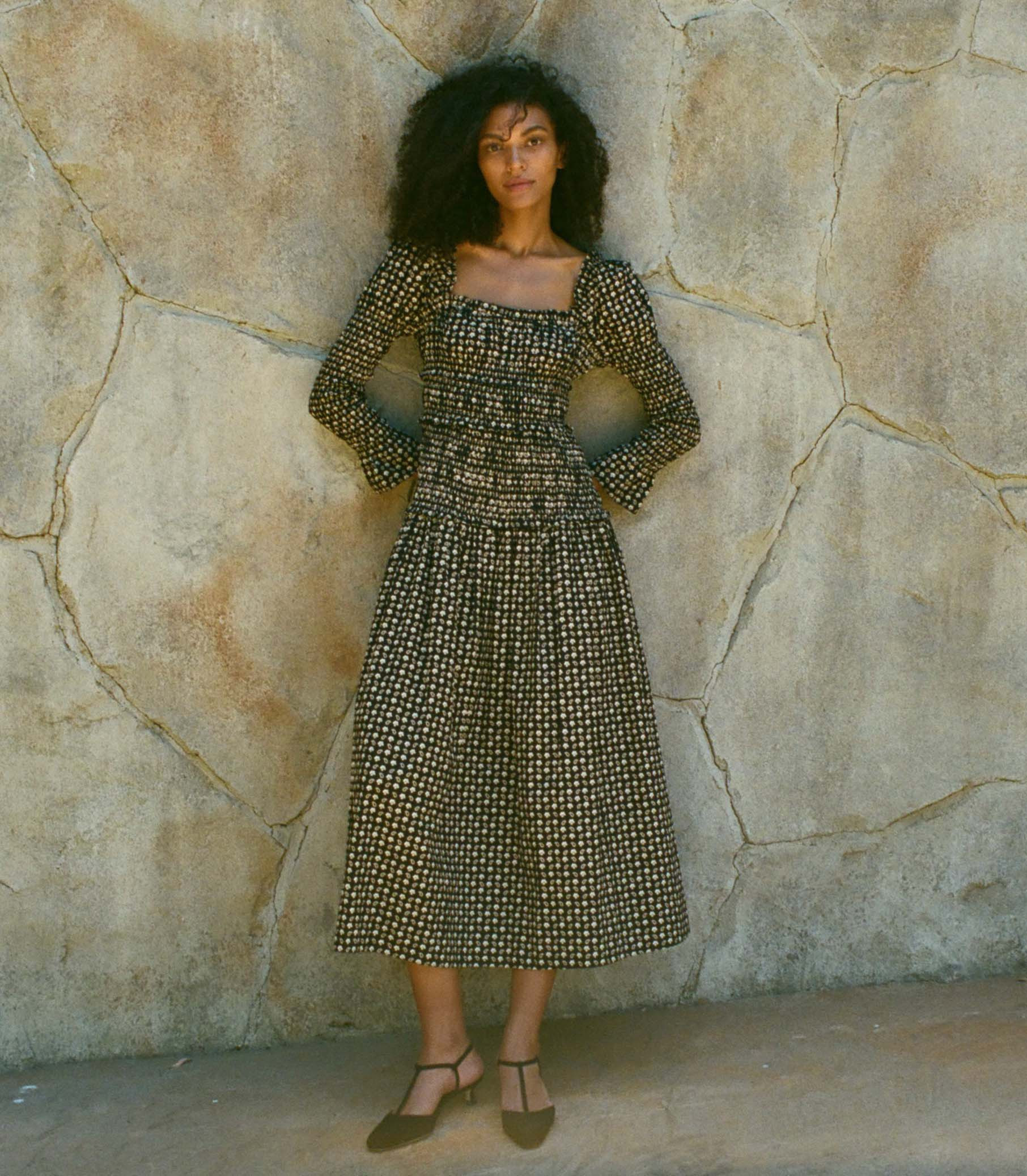 Bellamy Dress - Noir Countryside Paisley | DÔEN | DOEN