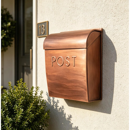 Antique Copper Wall-Mount Luxury Mailbox Luxury Mailbox