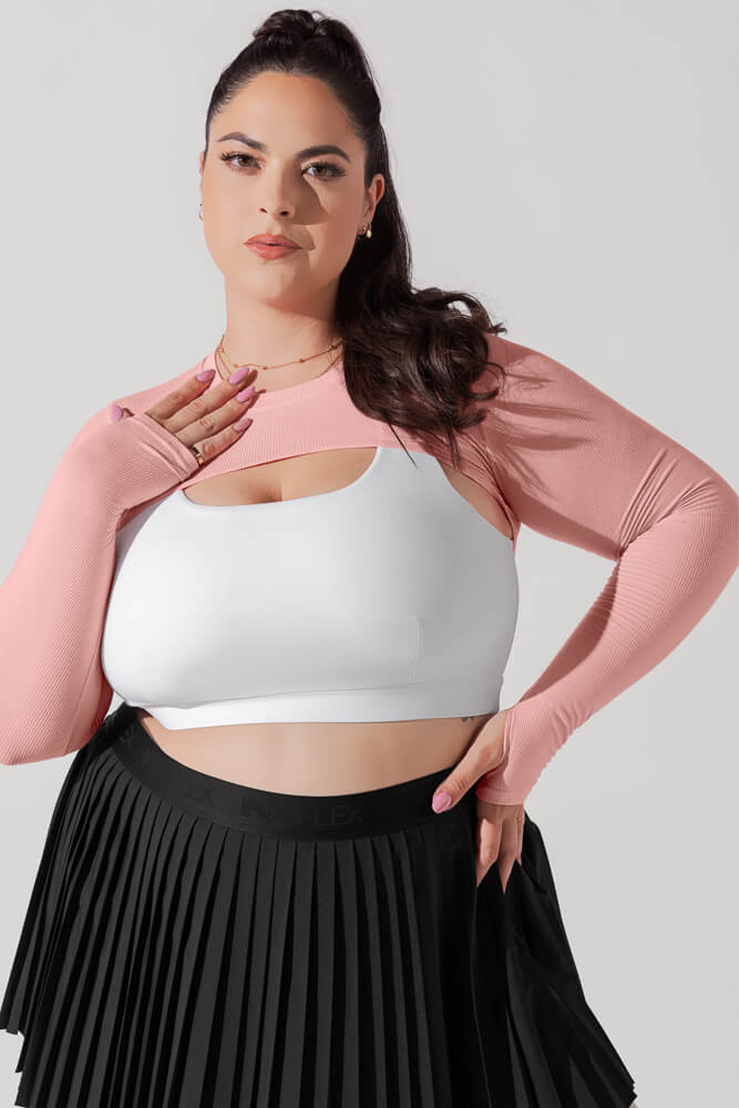 Relevé Ribbed Shrug - Powder Pink | POPFLEX