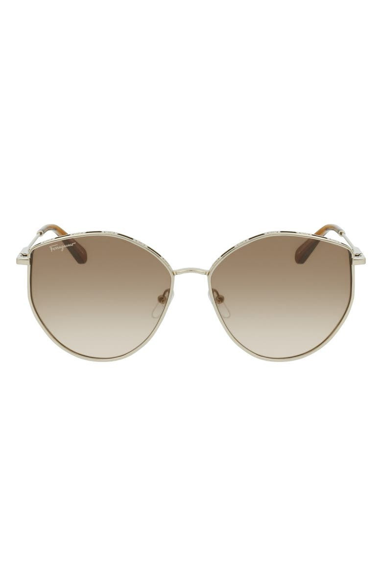 Gancini Tea Cup 59mm Gradient Round Sunglasses | Nordstrom
