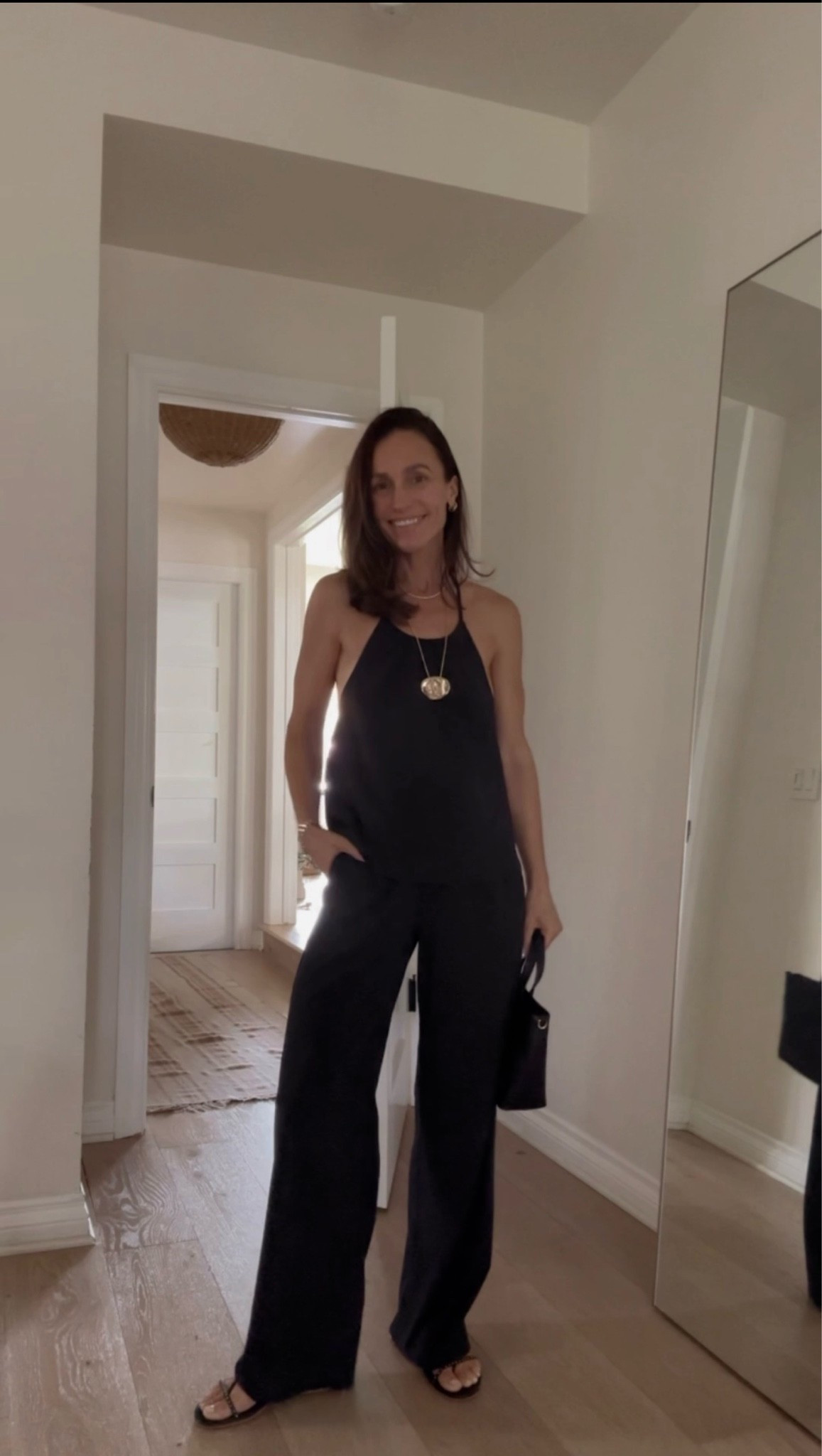 Yesterday’s outfit for an end of the year party 
This halter top pairs perfectly with there lightweight pants (wearing the short inseam)

#LTKOver40