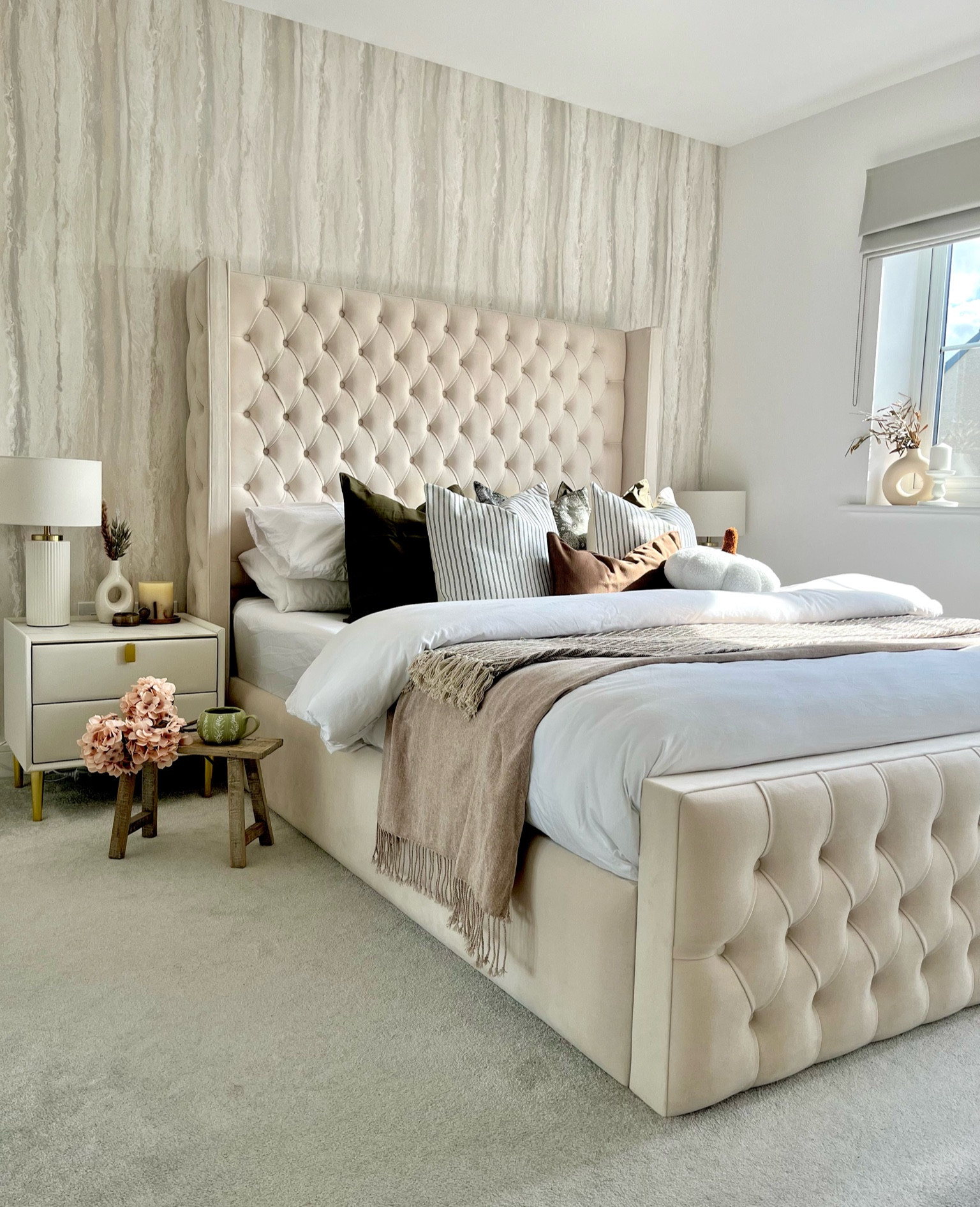Neutral bedroom, autumn home decor, cosy bedding, beige and brown home aesthetic, fall home accessories 

#LTKhome #LTKautumn #LTKuk