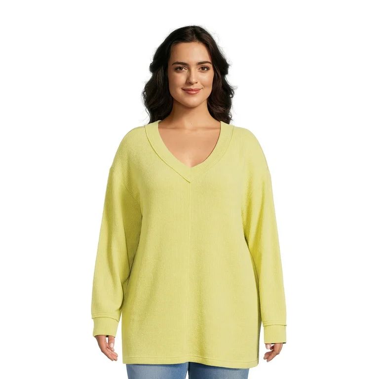 Terra & Sky Women’s Plus Size Textured Tunic Sweatshirt | Walmart (US)