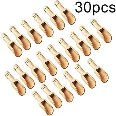 Arroyner 30 PCS Mini Wooden Spoon Small Scoops for Bath Salts Bamboo Spoons small | Amazon (US)