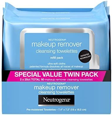 Neutrogena Makeup Remover Cleansing Face Wipes, Daily Cleansing Facial Towelettes to Remove Water... | Amazon (US)
