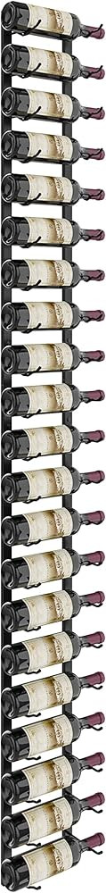 VintageView Wall Series- 21 Bottle Wall Mounted Wine Bottle Rack (Satin Black) Stylish Modern Win... | Amazon (US)