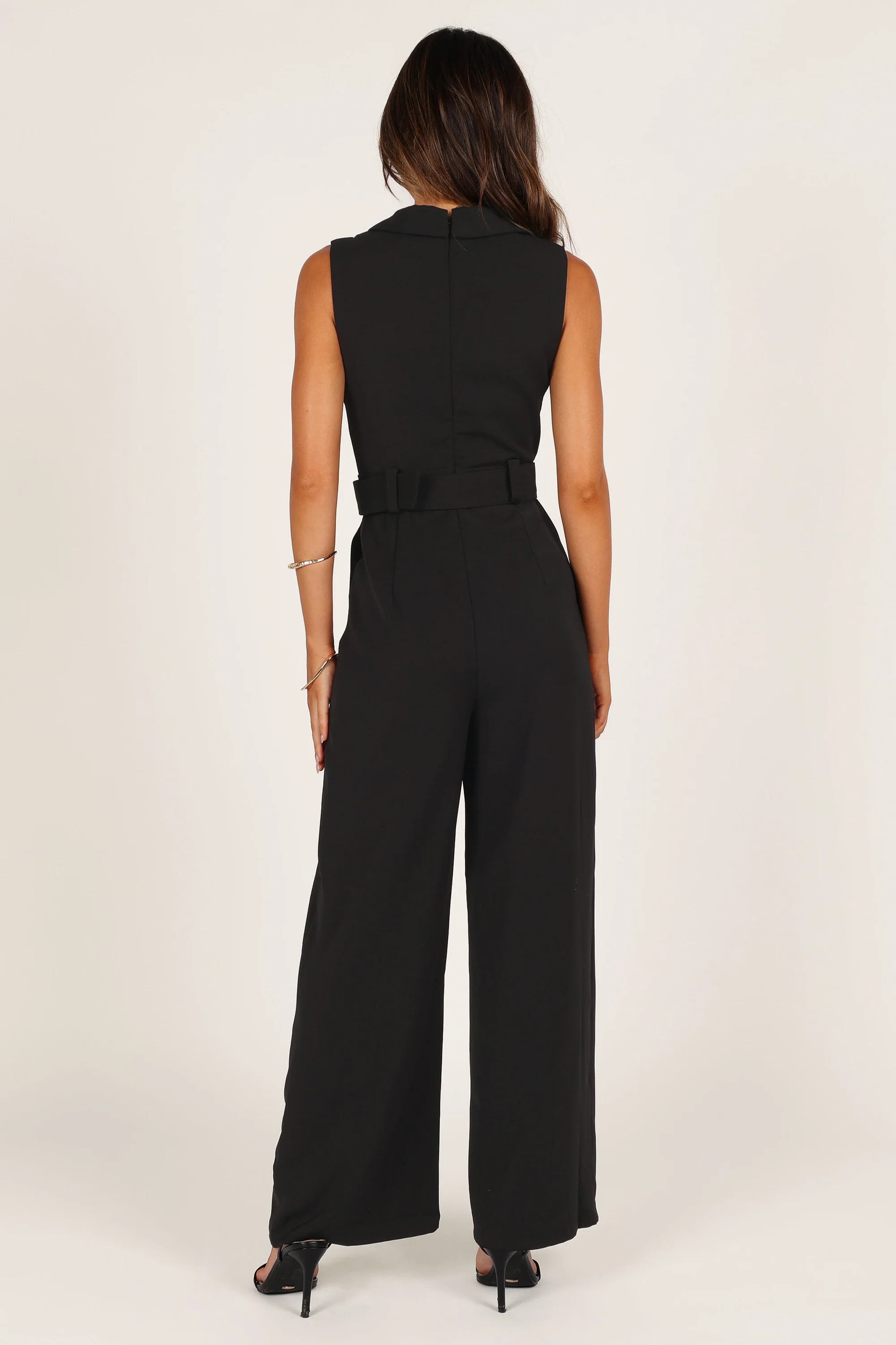 Sienna Belted Jumpsuit - Black | Petal & Pup (US)