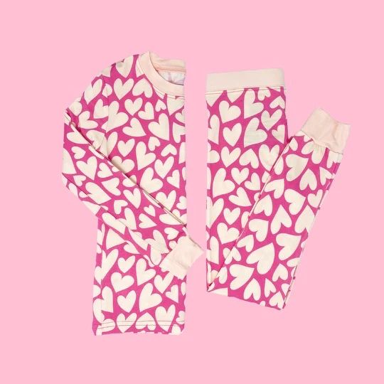 Heart PJ Set | Poppy Kids Co