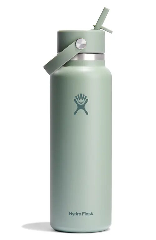 Hydro Flask 40-Ounce Wide Flex Straw Cap Water Bottle in Agave at Nordstrom, Size 40 Oz | Nordstrom