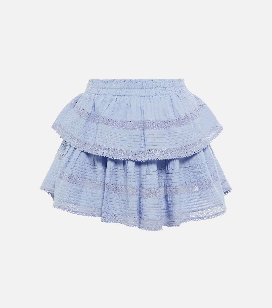 Ruffle shirred cotton miniskirt | Mytheresa (US/CA)