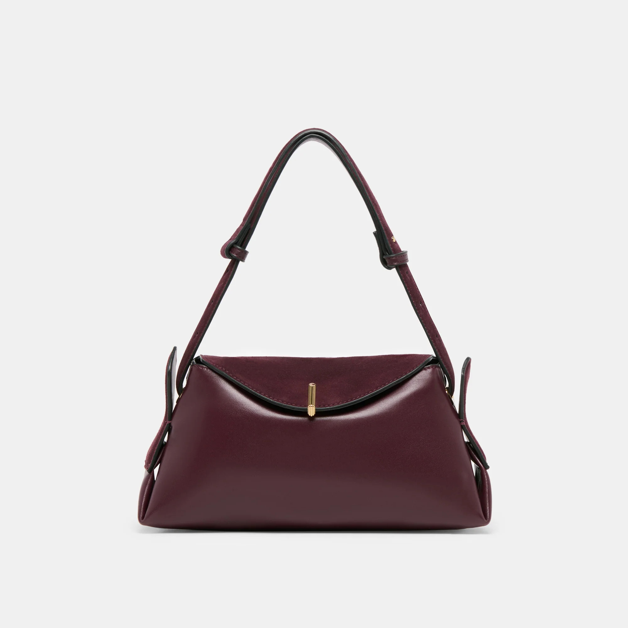 Devyn Shoulder Bag Burgundy Leather | DolceVita.com