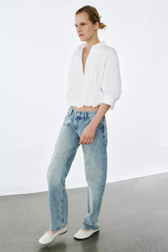 PUFF SLEEVE SHIRT ZW COLLECTION | Zara US