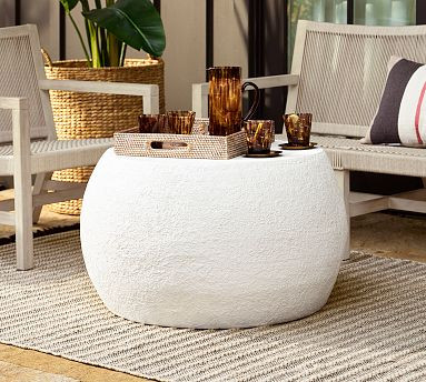 Deia Drum Outdoor Coffee Table | Pottery Barn (US)