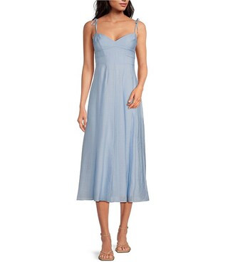 Gianni Bini Renee Tencel V Neck Sleeveless Midi Dress | Dillard's | Dillard's