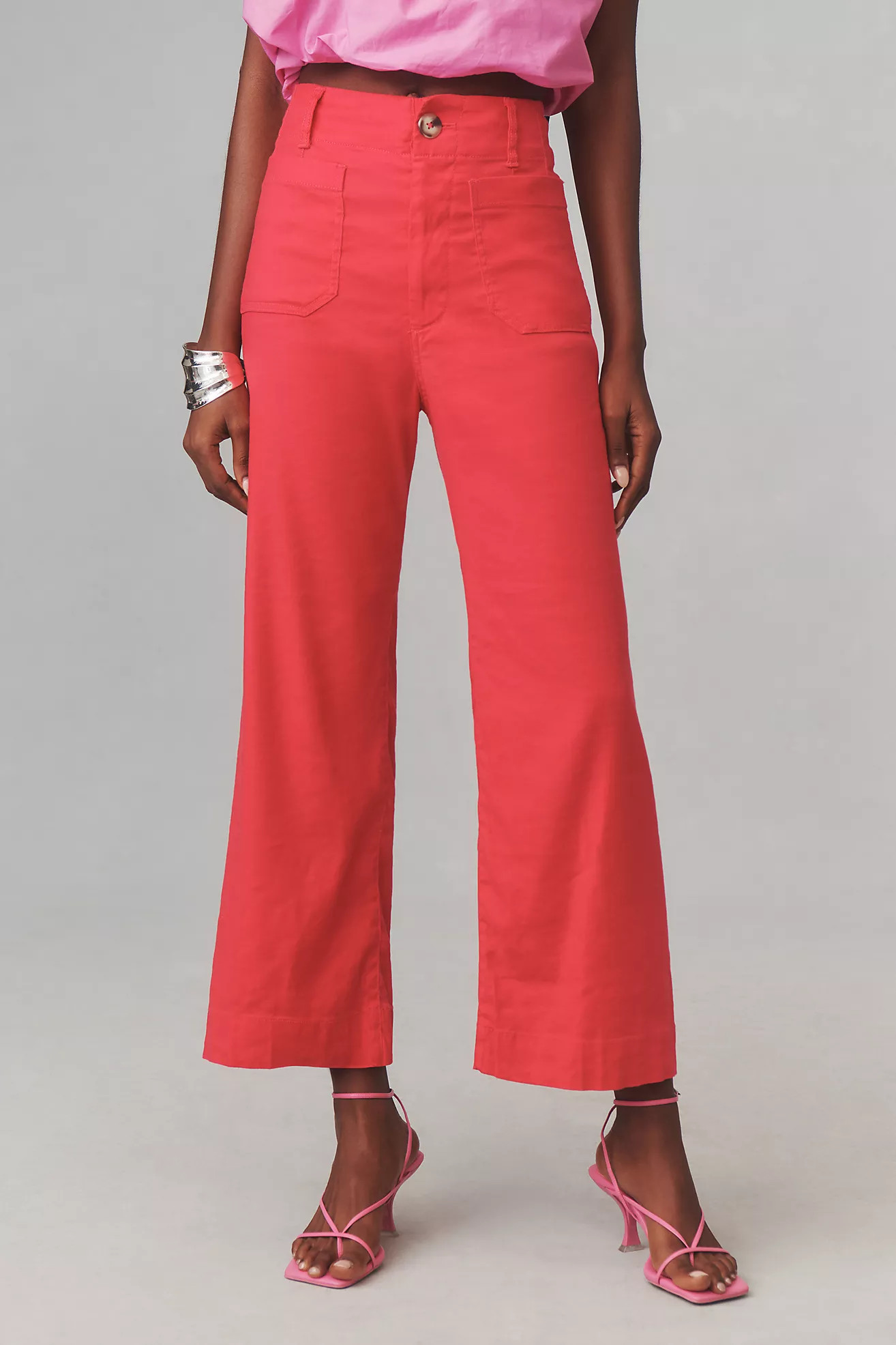The Colette Cropped Wide-Leg Pants by Maeve: Linen Edition | Anthropologie (US)